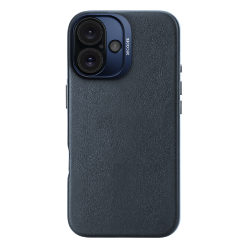 DECODED Leather Case for iPhone 16 Plus - Navy