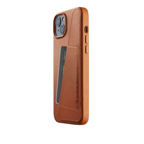 Mujjo Wallet Case iPhone 15 Tan