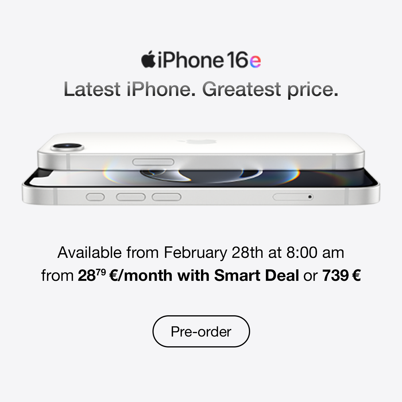 iPhone 16e pre-order